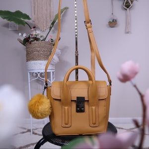 Lionel Vegan Leather Crossbody Purse in Yellow